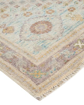 Traditional Oushak Ivory Wool Area Rug 4' 11" x 6' 8" - Solo Rugs