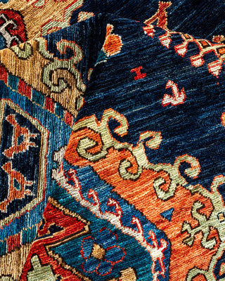 Traditional Serapi Orange Wool Area Rug 8' 9" x 11' 10" - Solo Rugs