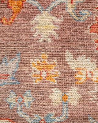 Traditional Oushak Brown Wool Area Rug 3' 1" x 4' 9" - Solo Rugs