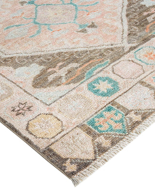 Traditional Oushak Brown Wool Area Rug 3' 0" x 5' 10" - Solo Rugs