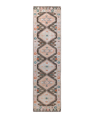 Traditional Oushak Brown Wool Area Rug 3' 1" x 12' 1" - Solo Rugs