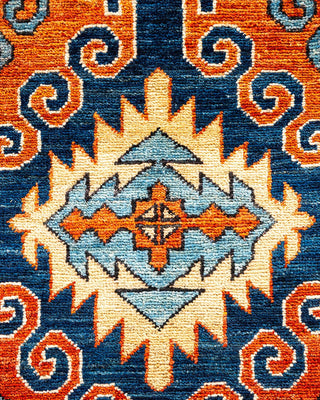 Traditional Serapi Light Blue Wool Area Rug 8' 9" x 12' 1" - Solo Rugs