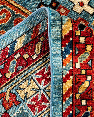 Traditional Serapi Light Blue Wool Area Rug 8' 9" x 12' 1" - Solo Rugs
