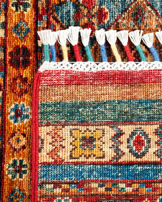Bohemian Tribal Red Wool Runner 2' 8" x 9' 9" - Solo Rugs