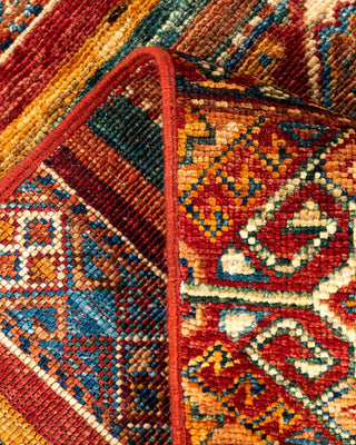 Bohemian Tribal Red Wool Area Rug 2' 8" x 3' 11" - Solo Rugs