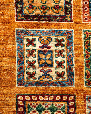 Bohemian Tribal Yellow Wool Area Rug 2' 7" x 4' 1" - Solo Rugs