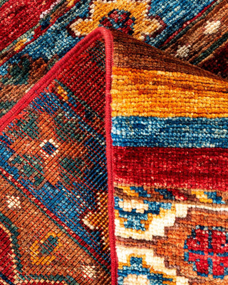 Bohemian Tribal Red Wool Area Rug 2' 10" x 4' 0" - Solo Rugs