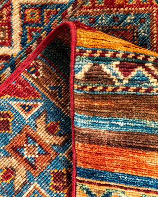 Bohemian Tribal Red Wool Area Rug 2' 7" x 4' 2" - Solo Rugs