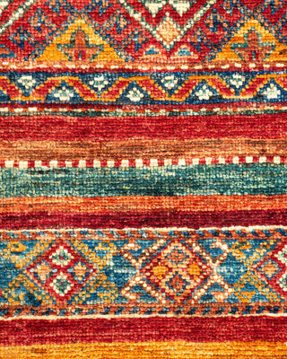 Bohemian Tribal Red Wool Area Rug 2' 7" x 3' 11" - Solo Rugs