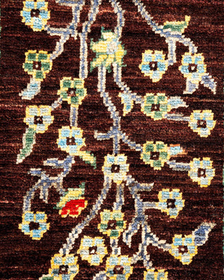 Bohemian Tribal Brown Wool Area Rug 2' 2" x 3' 0" - Solo Rugs