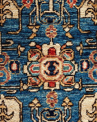 Traditional Serapi Orange Wool Area Rug 8' 1" x 13' 10" - Solo Rugs