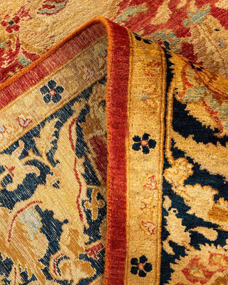 Traditional Mogul Orange Wool Area Rug 6' 0" x 8' 7" - Solo Rugs