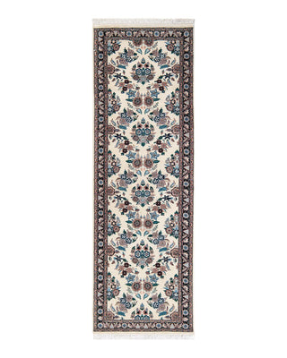 Traditional Mogul Ivory Wool Runner 2' 6" x 7' 9" - Solo Rugs