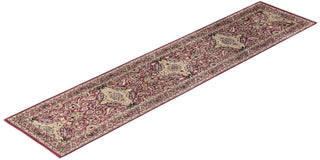 Traditional Mogul Pink Wool Runner 2' 2" x 10' 1" - Solo Rugs