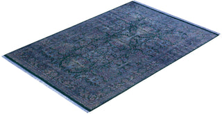 Contemporary Transitional Green Wool Area Rug 6' 2" x 9' 0" - Solo Rugs