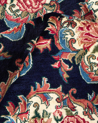 Traditional Mogul Blue Wool Area Rug 9' 1" x 10' 7" - Solo Rugs