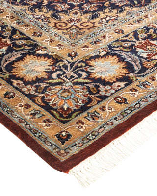 Traditional Mogul Brown Wool Area Rug 6' 0" x 9' 0" - Solo Rugs