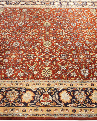 Traditional Mogul Brown Wool Area Rug 6' 0" x 9' 0" - Solo Rugs