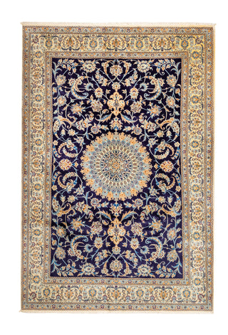 Authentic Persian Navy Wool Area Rug 10" X 7" - Solo Rugs