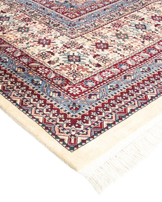 Traditional Mogul Ivory Wool Area Rug 12' 3" x 18' 2" - Solo Rugs