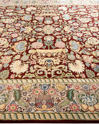 Traditional Mogul Red Wool Area Rug 8' 2" x 10' 4" - Solo Rugs