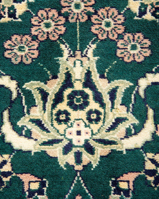 Traditional Mogul Green Wool Runner 2' 6" x 12' 7" - Solo Rugs
