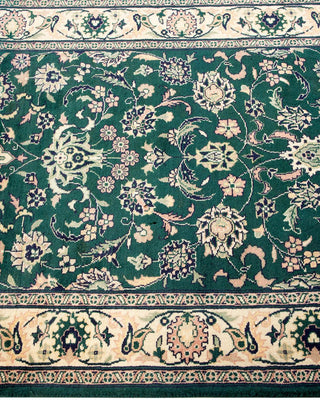 Traditional Mogul Green Wool Runner 2' 6" x 12' 7" - Solo Rugs