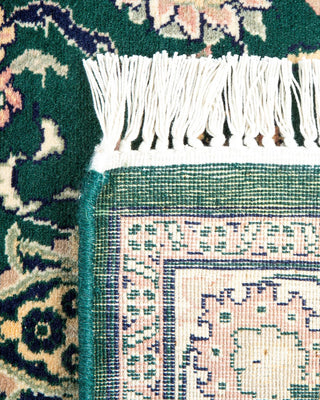 Traditional Mogul Green Wool Runner 2' 6" x 12' 7" - Solo Rugs