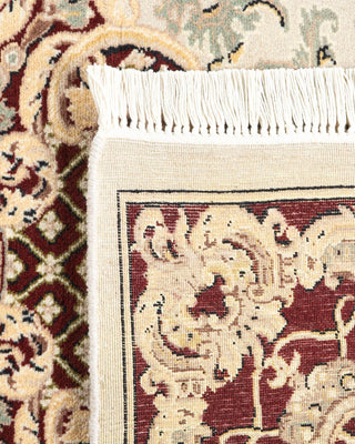 Traditional Mogul Ivory Wool Area Rug 3' 10" x 6' 1" - Solo Rugs