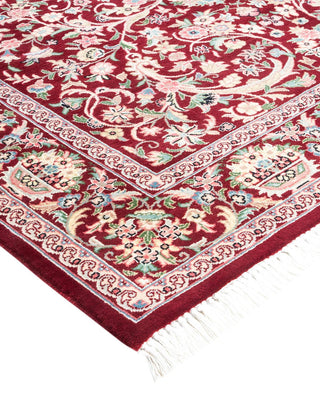 Traditional Mogul Red Wool Area Rug 4' 8" x 7' 4" - Solo Rugs