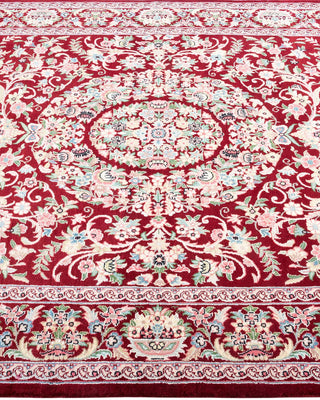 Traditional Mogul Red Wool Area Rug 4' 8" x 7' 4" - Solo Rugs
