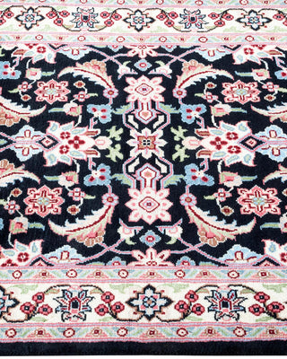 Traditional Mogul Black Wool Runner 2' 6" x 8' 2" - Solo Rugs