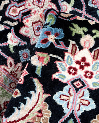 Traditional Mogul Black Wool Runner 2' 6" x 8' 2" - Solo Rugs