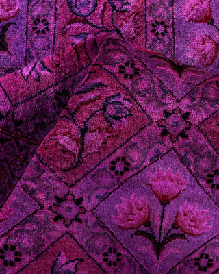 Contemporary Fine Vibrance Purple Wool Area Rug 4' 2" x 6' 4" - Solo Rugs