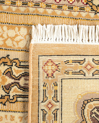 Contemporary Eclectic Yellow Wool Area Rug 4' 8" x 7' 2" - Solo Rugs