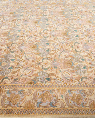 Traditional Mogul Ivory Wool Area Rug 6' 1" x 9' 0" - Solo Rugs