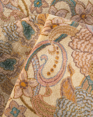 Traditional Mogul Ivory Wool Area Rug 6' 1" x 9' 0" - Solo Rugs