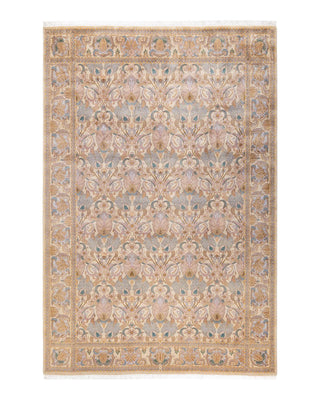 Traditional Mogul Ivory Wool Area Rug 6' 1" x 9' 0" - Solo Rugs