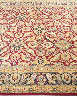 Traditional Mogul Red Wool Area Rug 6' 1" x 9' 3" - Solo Rugs