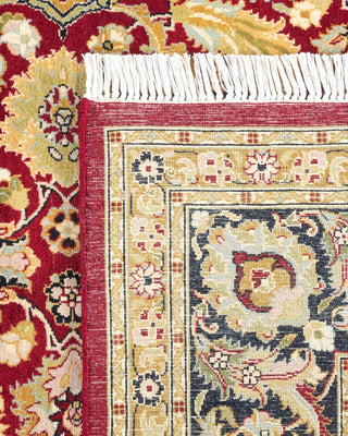 Traditional Mogul Red Wool Area Rug 6' 1" x 9' 3" - Solo Rugs