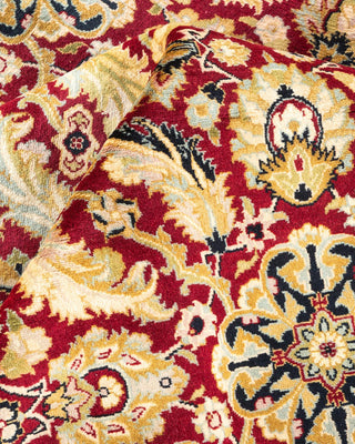 Traditional Mogul Red Wool Area Rug 6' 1" x 9' 3" - Solo Rugs